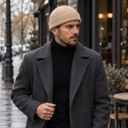 Gareth Stretch Knit Ribbed Beanie - Beige - Accessory - Brondals - Image 2