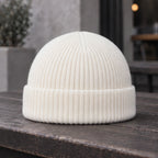 Gareth Stretch Knit Ribbed Beanie - White - beanie - Brondals - Image 3