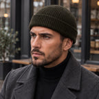 Gareth Stretch Knit Ribbed Beanie - Black - Clothing Accessories > Hats > Beanies - Brondals - Image 1