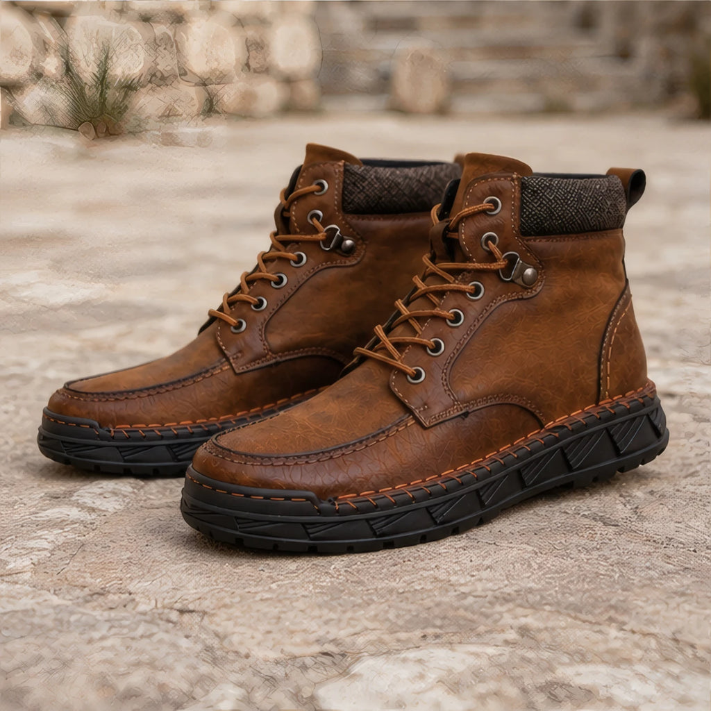 Garrett Men's Moc-Toe Boots - Chestnut Brown - Department: Men - Brondals - Image 3