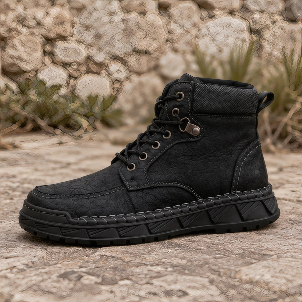 Garrett Men's Moc-Toe Boots - True Black - Footwear Style: Boots - Brondals - Image 4