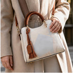 Gisela Panelled Structured Top-Handle Handbag - Bone - female - Brondals - Image 3