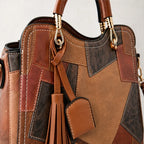 Gisela Panelled Structured Top-Handle Handbag - Umber - Women's Accessories > Structured Top-Handle Handbags - Brondals - Image 2