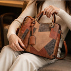 Gisela Panelled Structured Top-Handle Handbag - Umber - women's accessories - Brondals - Image 4