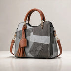 Gisela Panelled Structured Top-Handle Handbag - Slate - Women's Accessories > Structured Top-Handle Handbags - Brondals - Image 1
