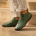 Graham Leather Sneakers - Green - leather sneakers - Brondals - Image 3