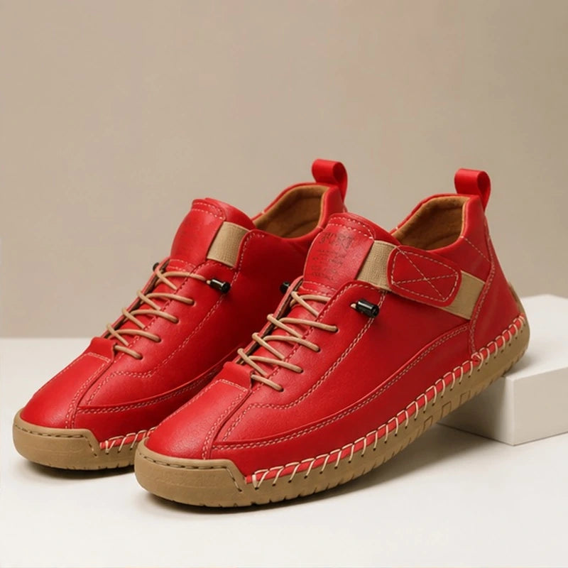 Graham Leather Sneakers - Red - sneakers - Brondals - Image 2