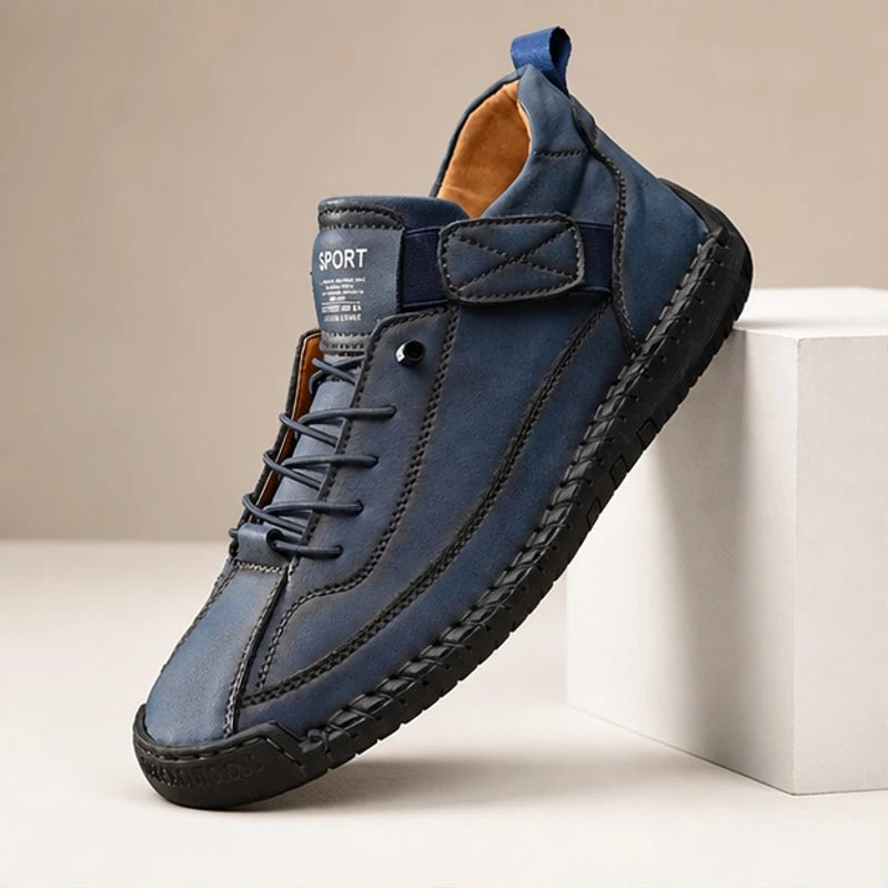 Graham Leather Sneakers - Blue - Sneakers - Brondals - Image 1