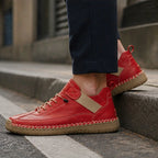 Graham Leather Sneakers - Red - leather sneakers - Brondals - Image 3