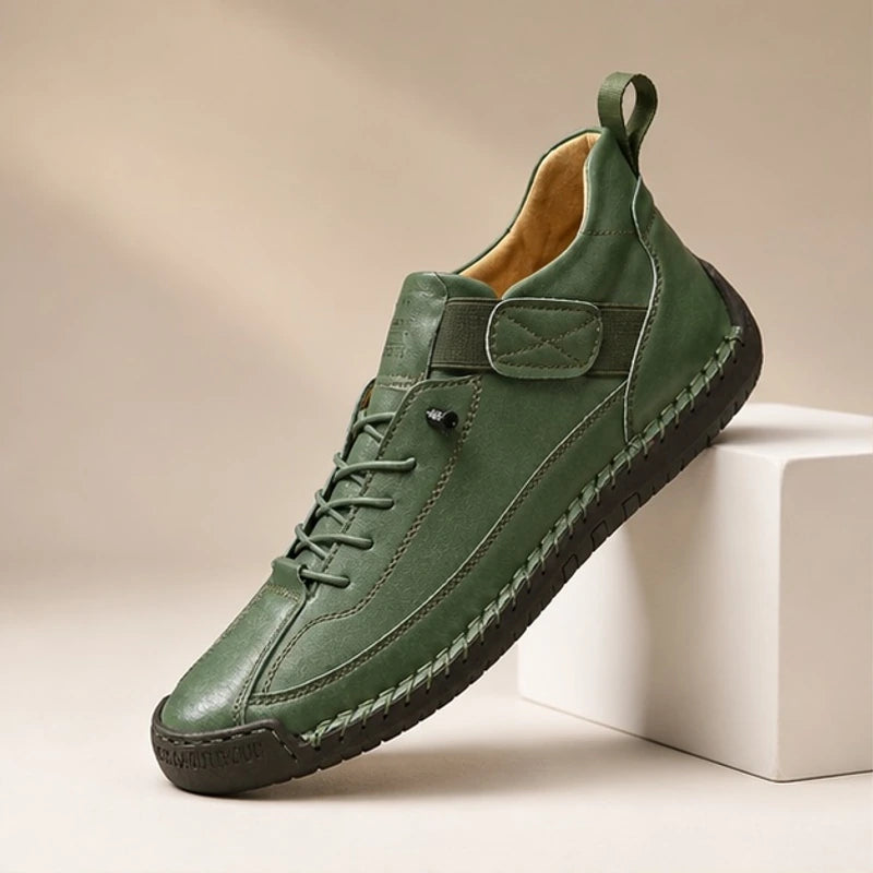 Graham Leather Sneakers - Green - Sneakers - Brondals - Image 1