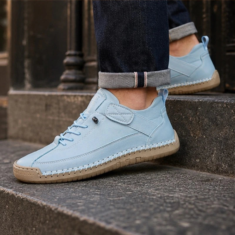 Graham Leather Sneakers - Light Blue - leather sneakers - Brondals - Image 3