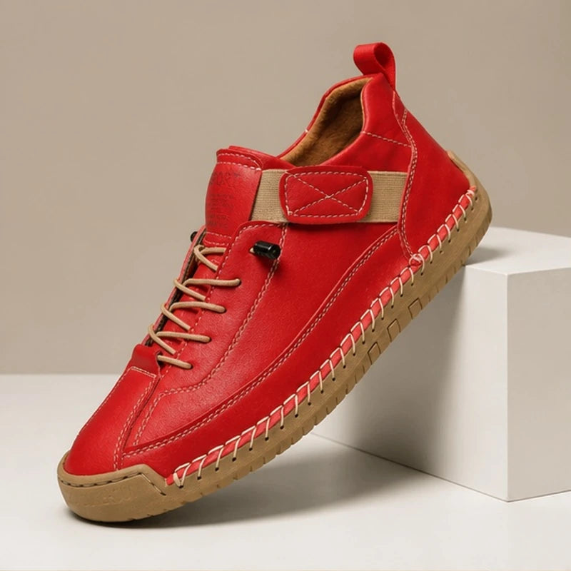 Graham Leather Sneakers - Red - Sneakers - Brondals - Image 1