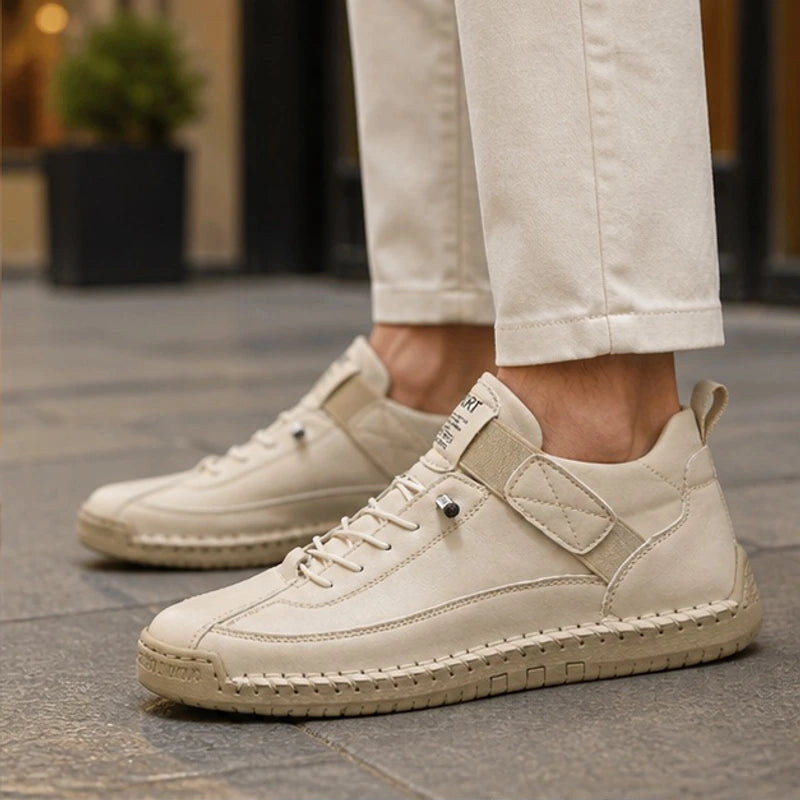 Graham Leather Sneakers - Cream - leather sneakers - Brondals - Image 3