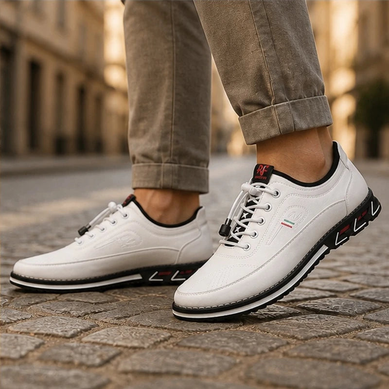 Griffin Leather Sneakers - White - premium leather - Brondals - Image 3