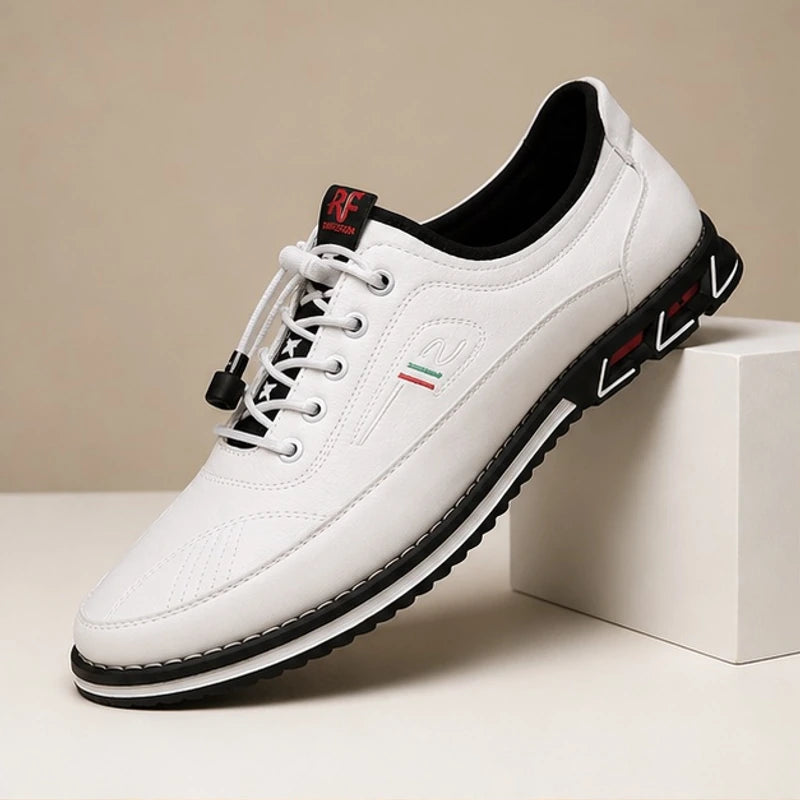 Griffin Leather Sneakers - White - Sneakers - Brondals - Image 1