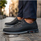 Griffin Leather Sneakers - Black - orthopedic sole - Brondals - Image 4