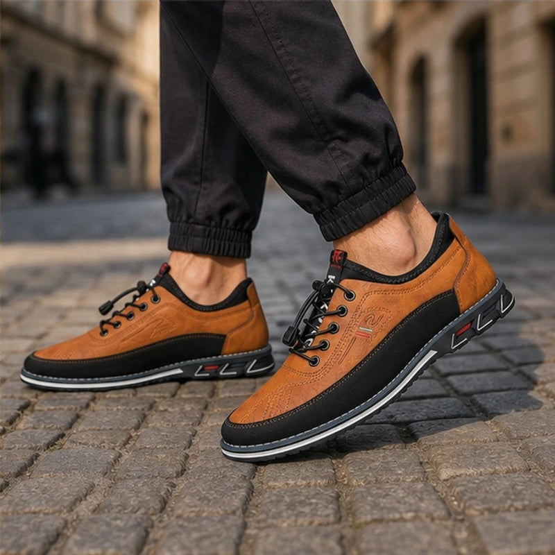 Griffin Leather Sneakers - Brown - premium leather - Brondals - Image 3