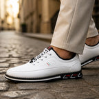 Griffin Leather Sneakers - White - orthopedic sole - Brondals - Image 4