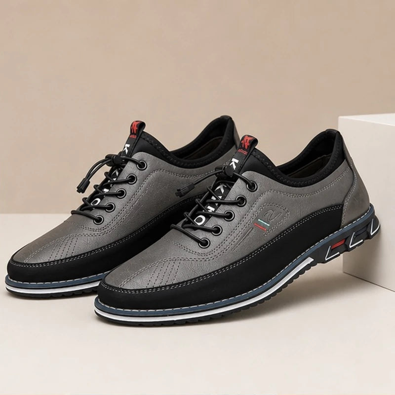 Griffin Leather Sneakers - Gray - leather sneakers - Brondals - Image 2