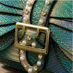 Aeshna Leather Crossbody Bag - Green - vegan leather - Brondals - Image 3