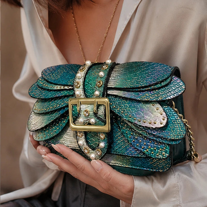 Aeshna Leather Crossbody Bag - Green - handbag - Brondals - Image 6