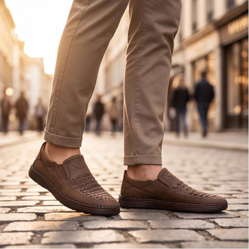 Brunwick Genuine Leather Loafers - Brown - slip-on shoes - Brondals - Image 5