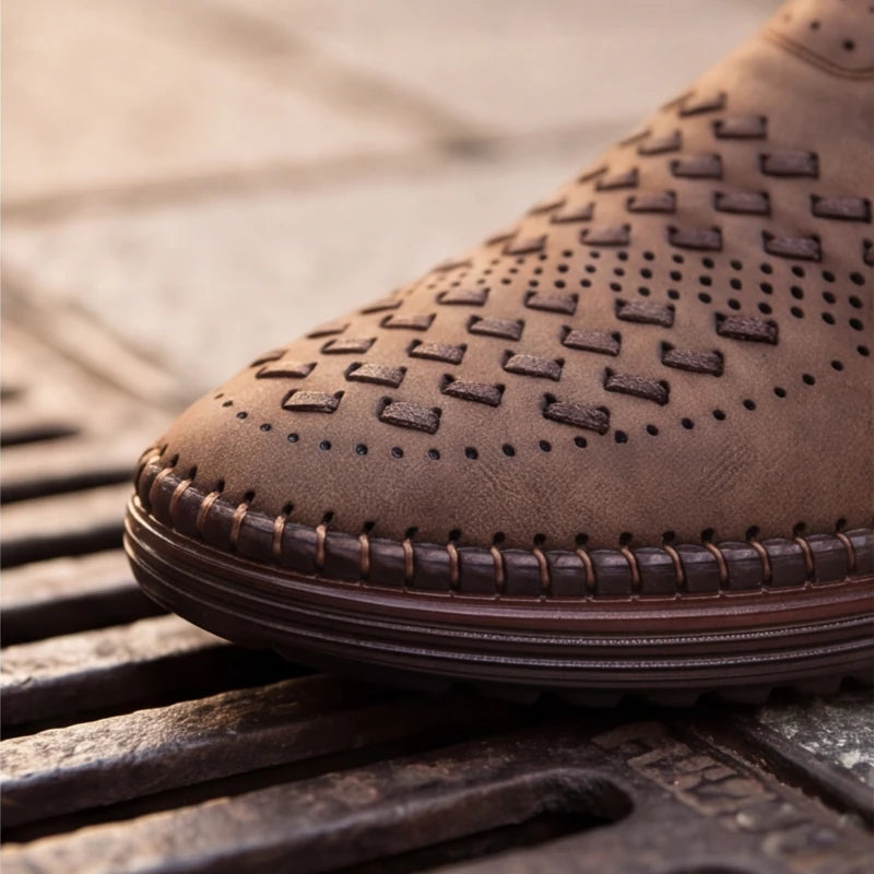 Brunwick Genuine Leather Loafers - Brown - breathable shoes - Brondals - Image 9
