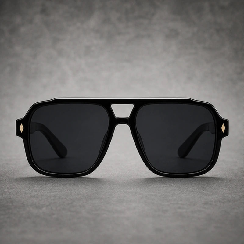 Palma Azure Aviator Sunglasses - Midnight Black - uv400 - Brondals - Image 4