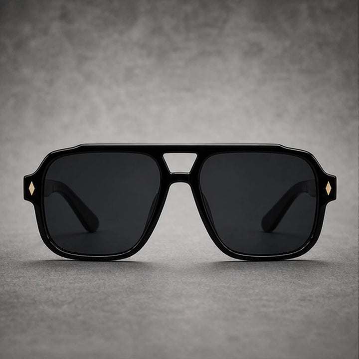 Palma Azure Aviator Sunglasses - Midnight Black - uv400 - Brondals - Image 4