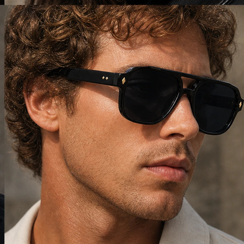 Palma Azure Aviator Sunglasses - Midnight Black - tortoiseshell - Brondals - Image 6