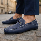 Harding Leather Loafers - Blue - genuine leather - Brondals - Image 4