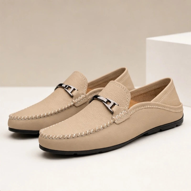 Harding Leather Loafers - Khaki - loafers - Brondals - Image 2