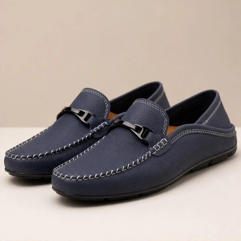 Harding Leather Loafers - Blue - loafers - Brondals - Image 2