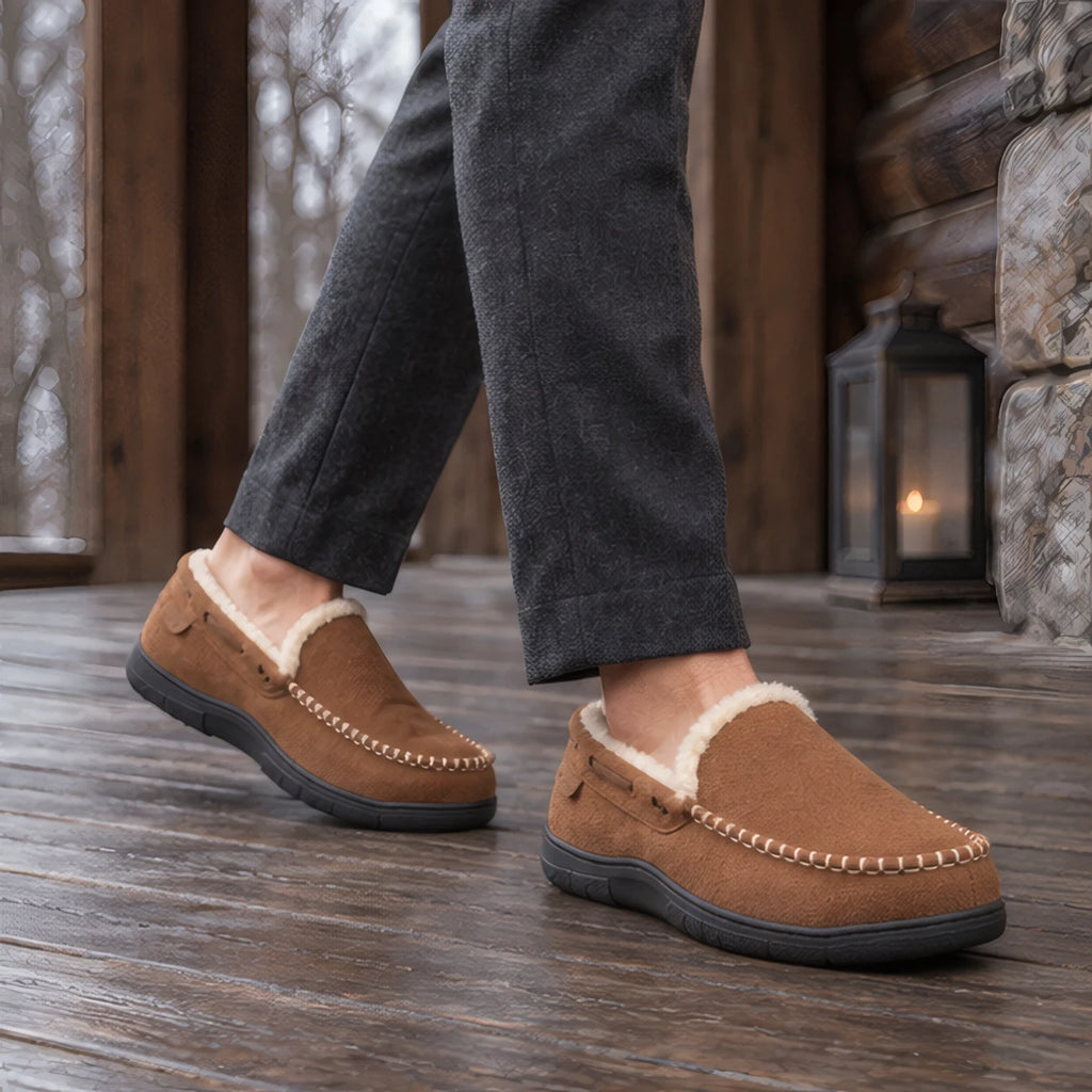 Harlan Men's Fleece Slippers - Khaki - color_gallery - Brondals - Image 2
