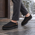 Harlan Men's Fleece Slippers - Black - color_gallery - Brondals - Image 2