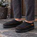 Harlan Men's Fleece Slippers - Black - Men's Footwear > Slippers > Moccasin Slippers - Brondals - Image 1