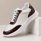 Hayden Contrast Leather Sneakers - Brown - Sneakers - Brondals - Image 1