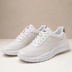 Hayden Contrast Leather Sneakers - White - men's sneakers - Brondals - Image 2