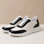Hayden Contrast Leather Sneakers - Black - men's sneakers - Brondals - Image 2