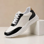 Hayden Contrast Leather Sneakers - Black - Sneakers - Brondals - Image 1