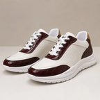 Hayden Contrast Leather Sneakers - Brown - men's sneakers - Brondals - Image 2