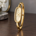 Henrietta Women's Minimalist Oval Dial Bracelet Watch - Champagne Gold - Handbag - Brondals - Image 2