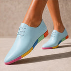 Hester Low-Top Rainbow Sneakers - Blue - platform heels - Brondals - Image 3