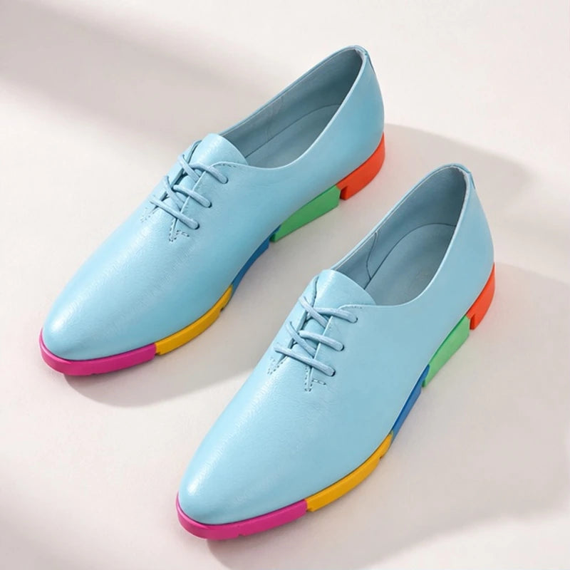 Hester Low-Top Rainbow Sneakers - Blue - Women's Footwear > Sneakers > Lace-Up Sneakers - Brondals - Image 1