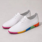 Hester Low-Top Rainbow Sneakers - White - Women's Footwear > Sneakers > Lace-Up Sneakers - Brondals - Image 1