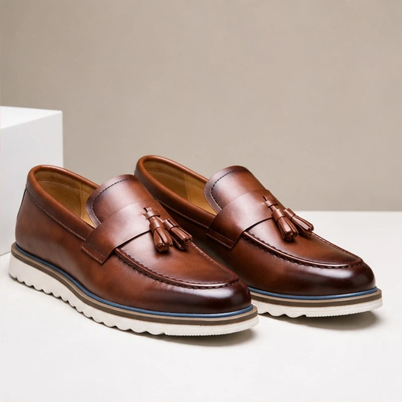 Horace Tassel Slip-On Loafers - Brown - men's loafers - Brondals - Image 2