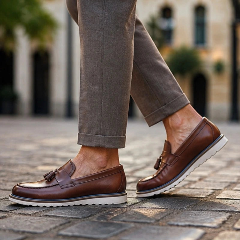Horace Tassel Slip-On Loafers - Brown - tassel loafers - Brondals - Image 3