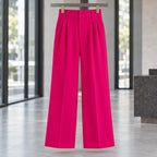 Hortense Women's High-Rise Tailored Wide-Leg Trousers - Pink Red - Shop All Bottoms | Bottoms - Brondals - Image 3