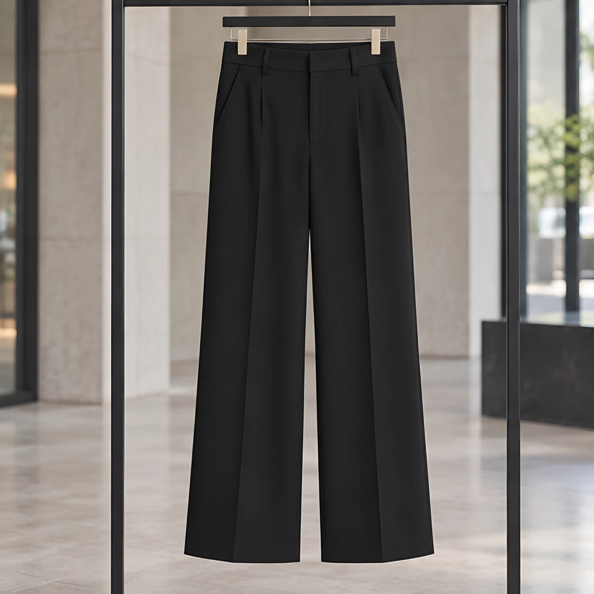 Hortense Women's High-Rise Tailored Wide-Leg Trousers - Black - Shop All Bottoms | Bottoms - Brondals - Image 3