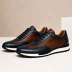 Hugo Croc-Embossed Leather Sneaker - Navy - men's sneakers - Brondals - Image 2
